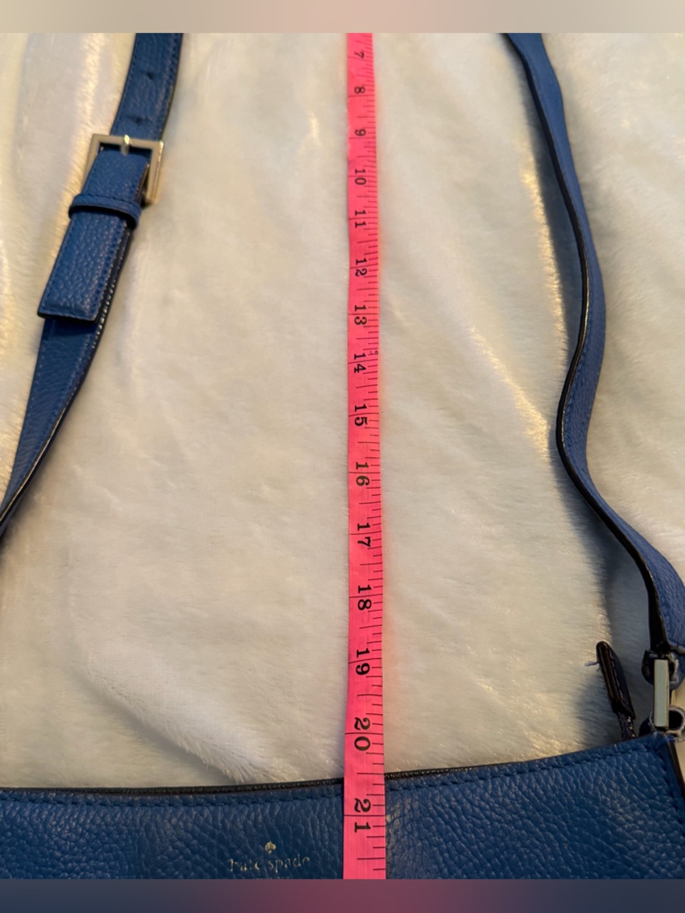kate spade Royal Blue Pebbled Leather Crossbody with Studs - Picture 16 of 16